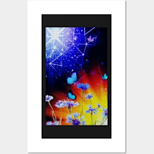 butterflies in the night Posters and Art